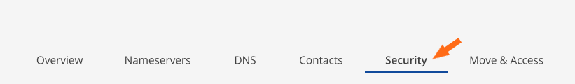 Customer Portal - Security tab